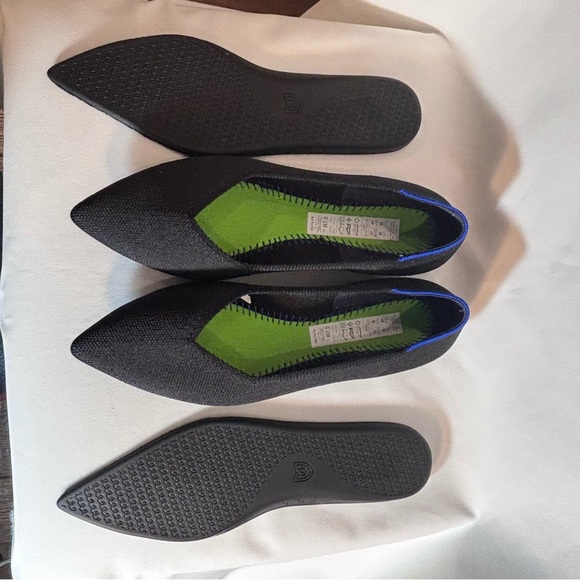 ROTHY’S SZ 7.5 Pointy Toe Removable Sole Slip On Ballet Flats - Picture 9 of 13